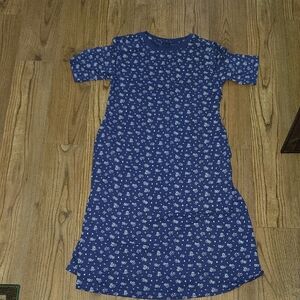 Duluth Trading Sz Large Blue Floral Dress